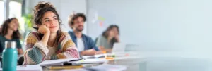 Verträumte Lernrunde im hellen Klassenzimmer